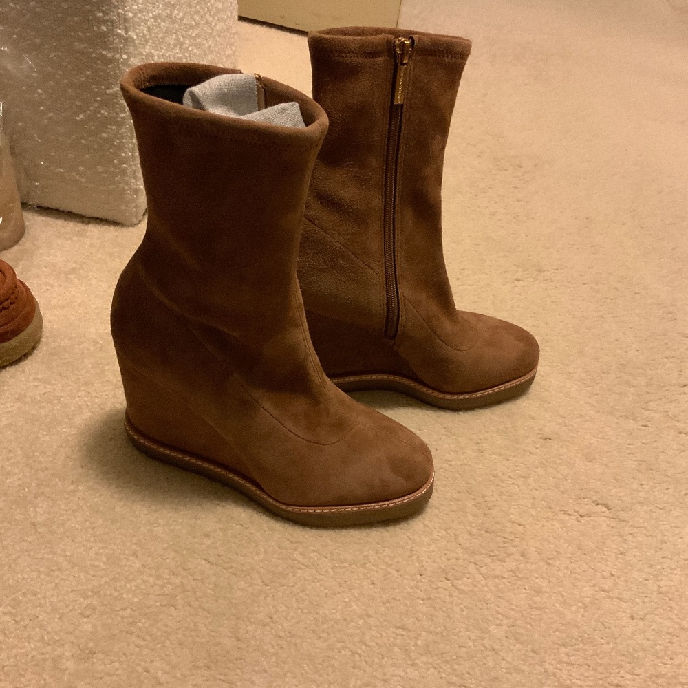 Veronica Beard Arlo Wedge boot, size 7.5 M, hazelwood , NWOT no box